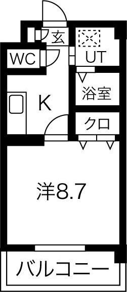 名古屋市西区万代町のマンションの間取り