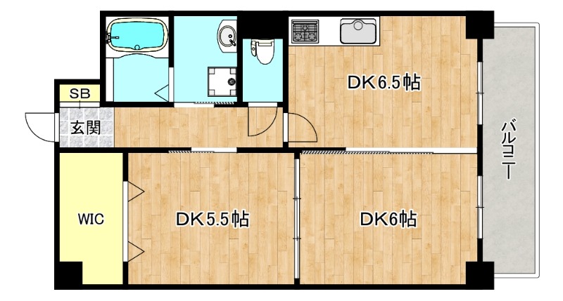 フラットフォーアイザワの間取り