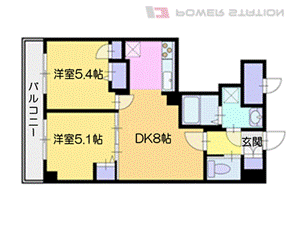 余市郡余市町黒川町のマンションの間取り