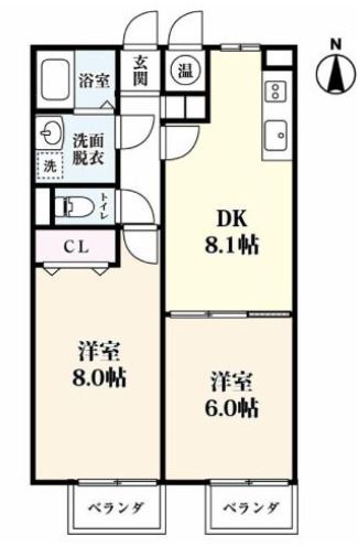 アムールH・K　IIの間取り