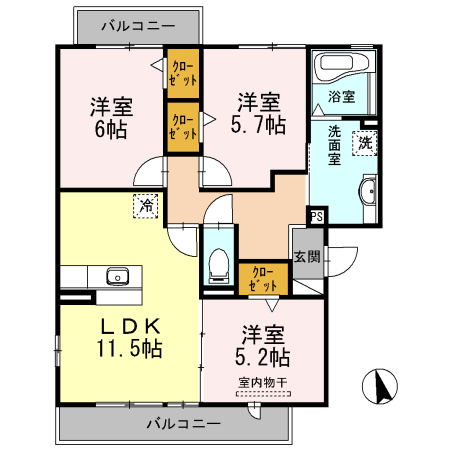 コルティーレ・アマの間取り