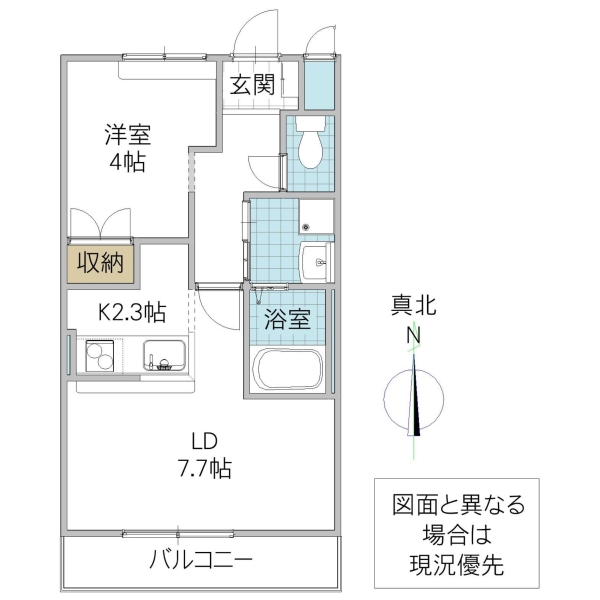 水戸市見川のアパートの間取り