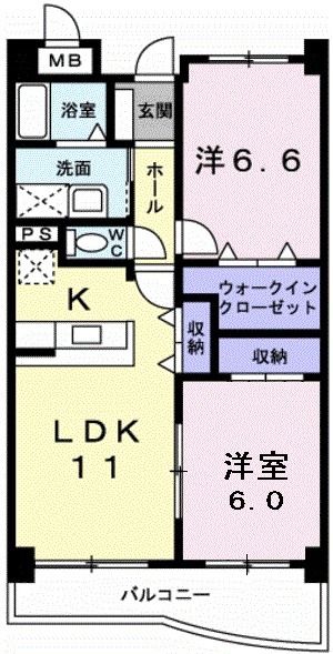 ラルジュ・ロジュマンの間取り