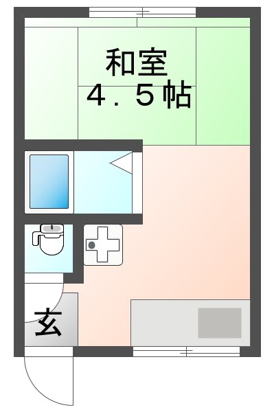 神戸市垂水区城が山のアパートの間取り