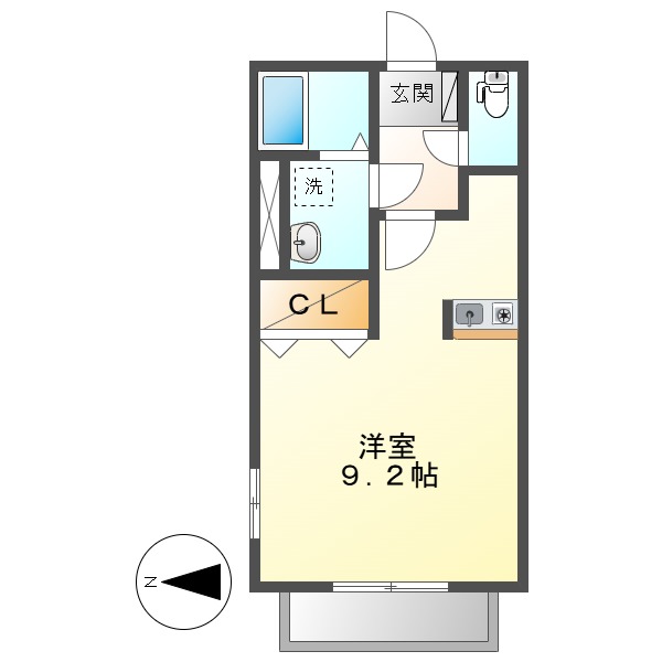 【都窪郡早島町前潟のアパートの間取り】