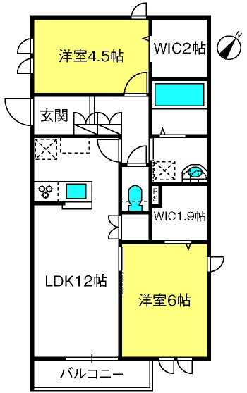 クレリエール壱番館の間取り