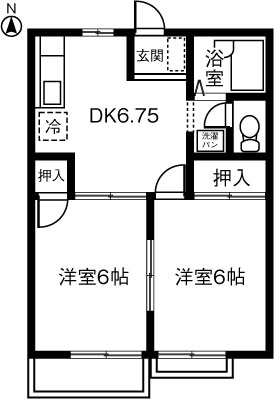 ＳＵＮＮＹ ＨＥＩＧＨＴＳ ２１の間取り