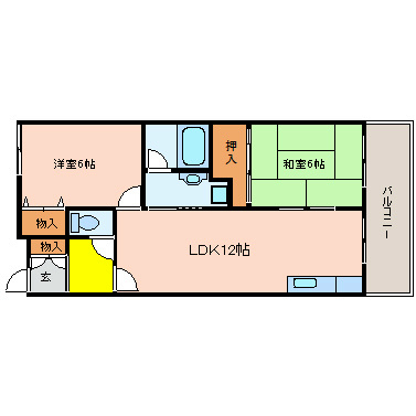 久宝寺西田マンションの間取り写真