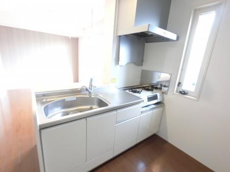 キッチン　リビングが見えるカウンターキッチン♪