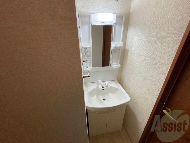 洗面設備　シャンプードレッサー。身支度はここでばっちりですね。