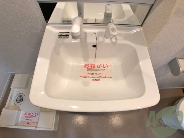 洗面設備　忙しい朝の味方、独立洗面台があるのは嬉しいですね。