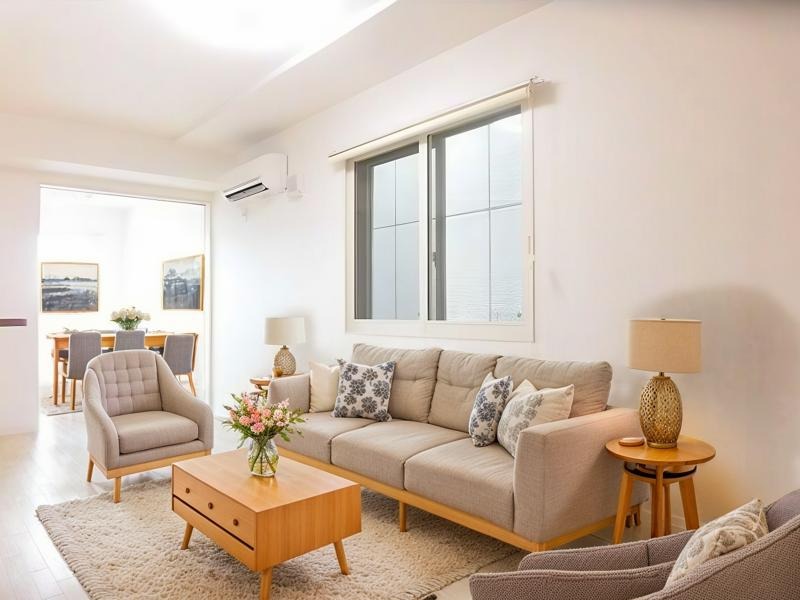 居室・リビング　モデルルーム仕様の画像です。