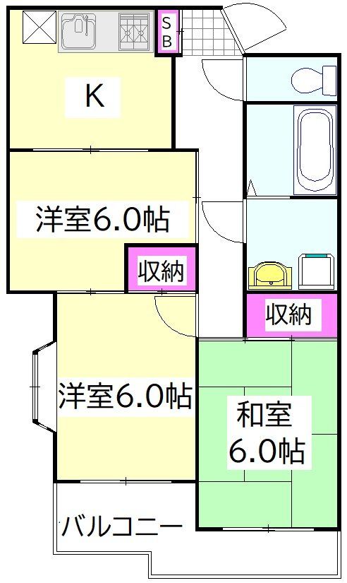 カンフォートの間取り写真