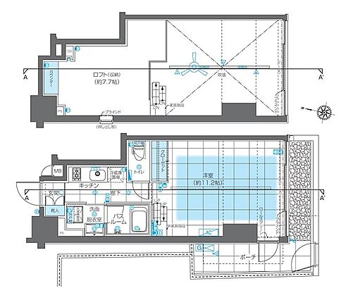 東京メトロ副都心線 北参道駅 徒歩7分 13階建 築9年の間取り写真