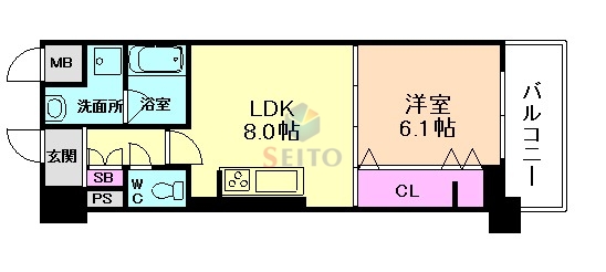 ハーヴェスト江坂の間取り写真