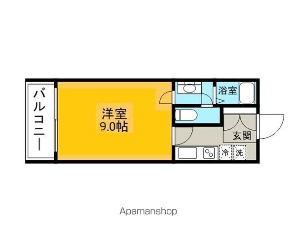 地下鉄箱崎線 中洲川端駅 徒歩5分 9階建 築25年の間取り写真