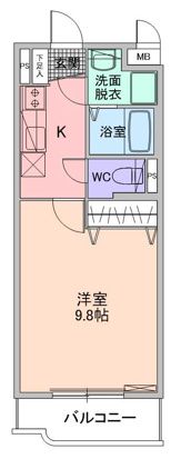 ＪＲ越後線 新潟大学前駅 バス乗車時間：2分 最寄りバス停で下車 徒歩6分 3階建 築26年の間取り写真