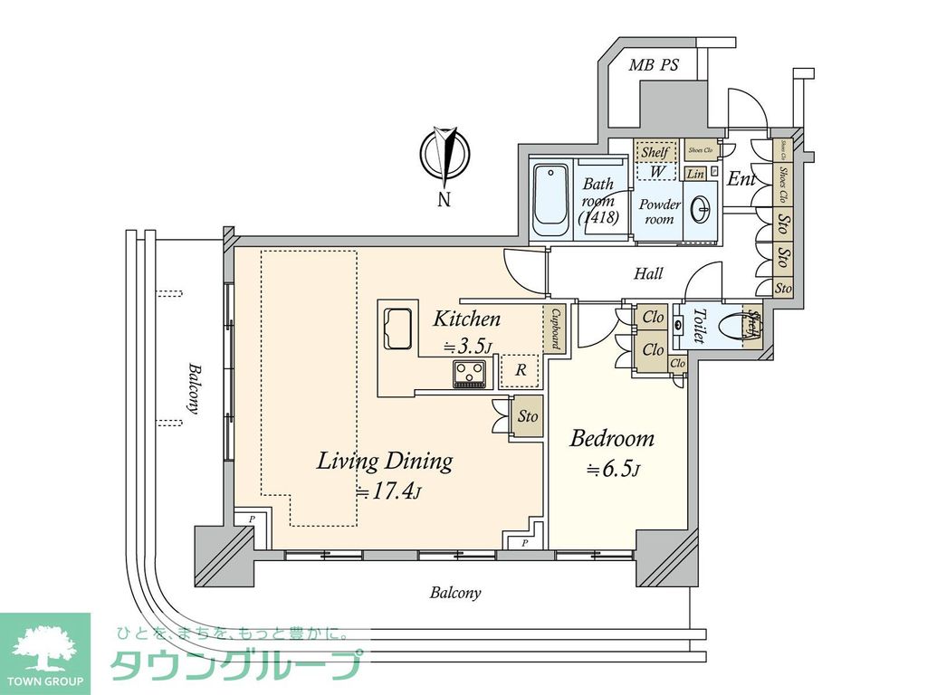 プラウドタワー名古屋栄の間取り写真