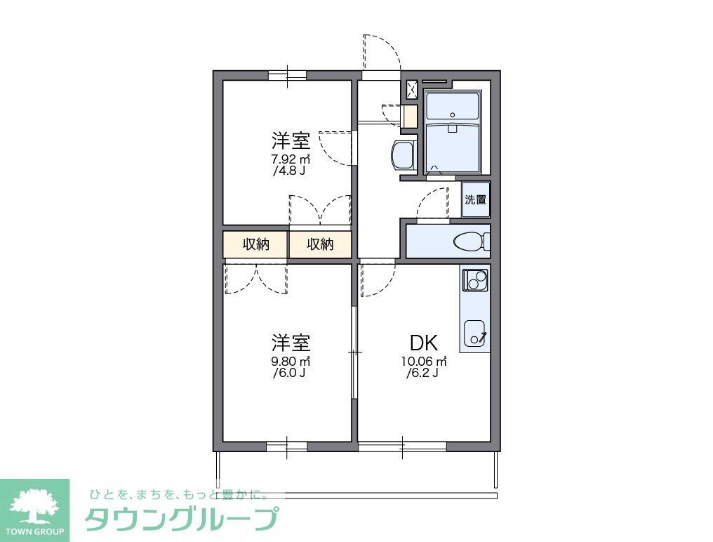 レオパレス城北Bの間取り写真
