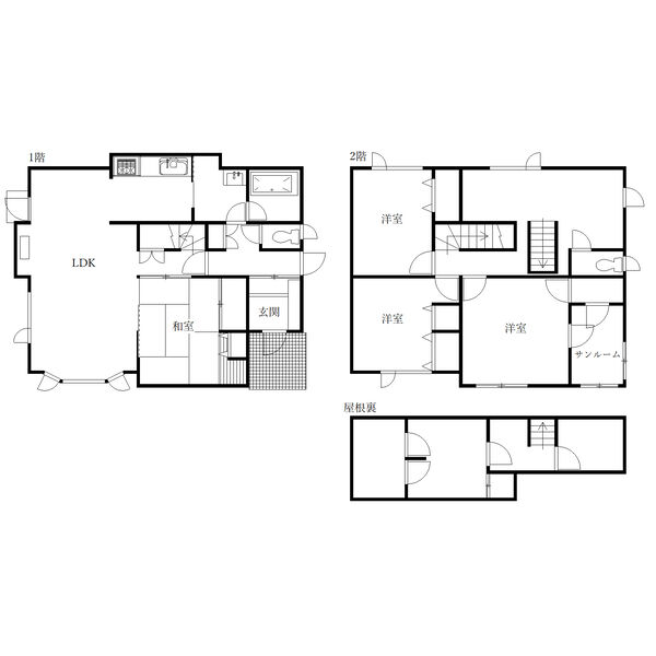 あいの里1条3丁目戸建の間取り写真