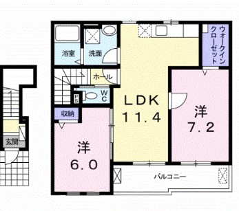 ＪＲ鹿児島本線 西牟田駅 徒歩24分 2階建 築10年の間取り写真