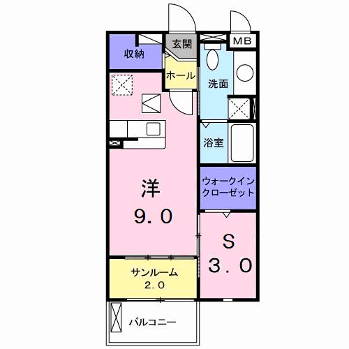 ＪＲ徳島線 徳島駅 徒歩27分 2階建 築17年の間取り写真