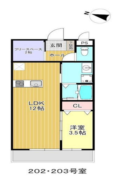 エスペラル春木Hの間取り写真