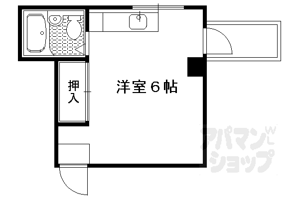 地下鉄烏丸線 国際会館駅 徒歩1分 4階建 築45年の間取り写真