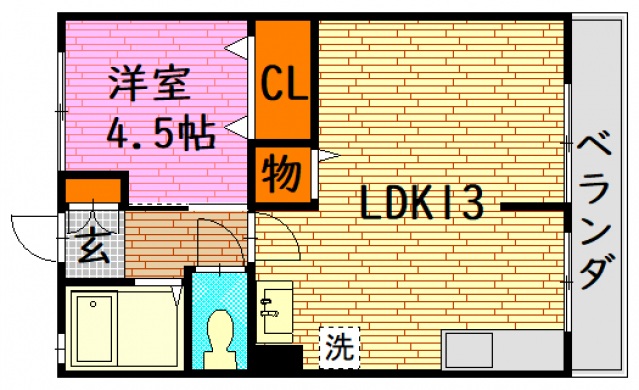 広島市安佐南区八木のマンションの間取り