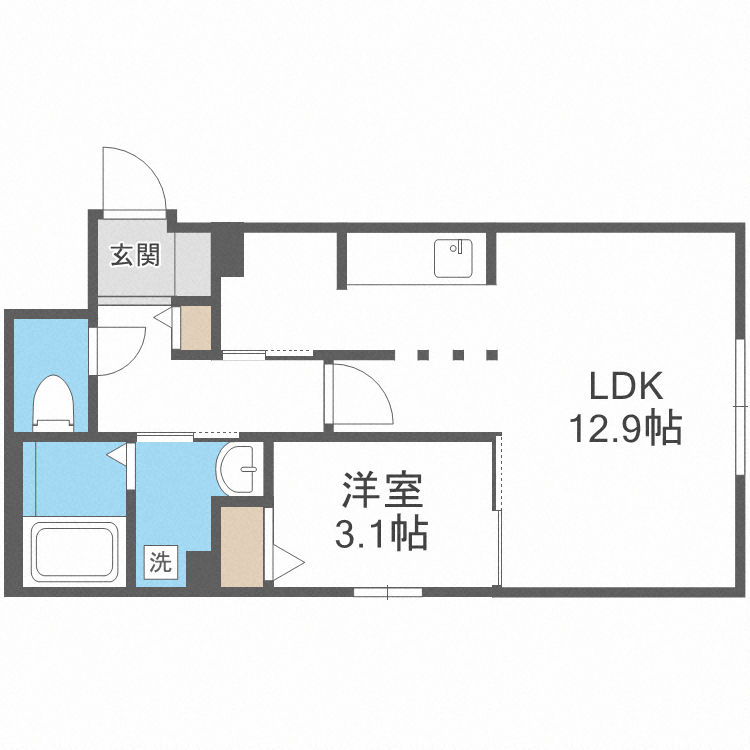 ８　３W２（ｃ）の間取り