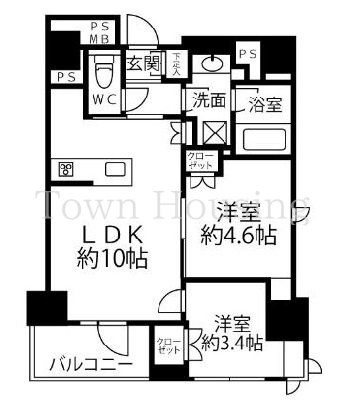 東京都中央区新富２（マンション）の賃貸物件の間取り
