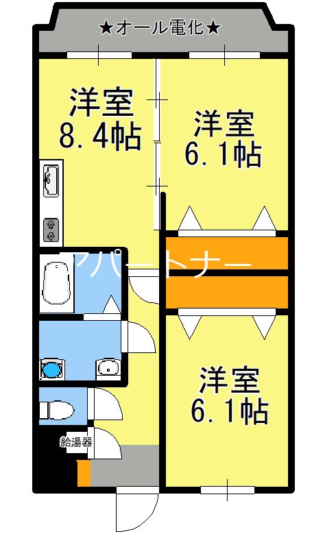 鹿児島市新栄町のマンションの間取り