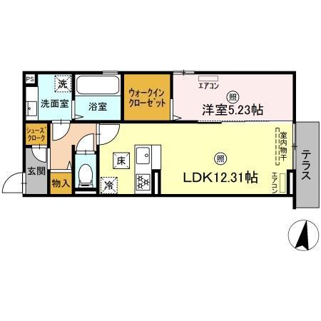 D-room畑沢Bの間取り