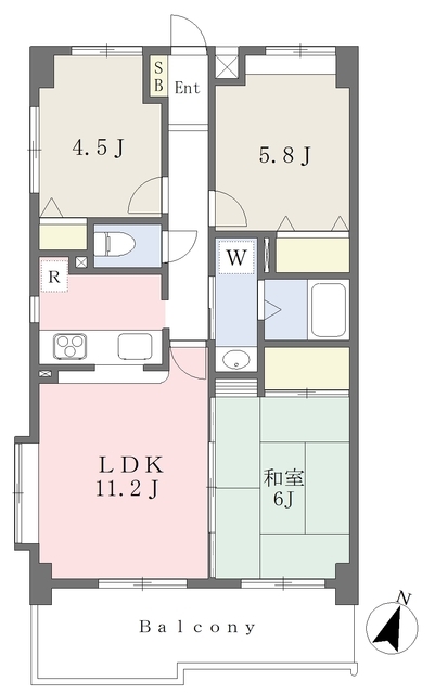 さいたま市南区白幡のマンションの間取り