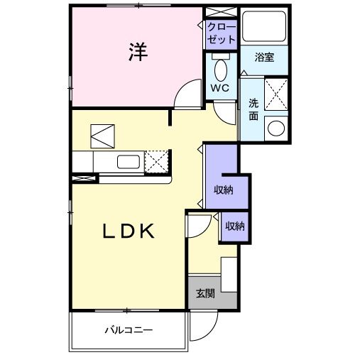 岩倉市鈴井町のアパートの間取り