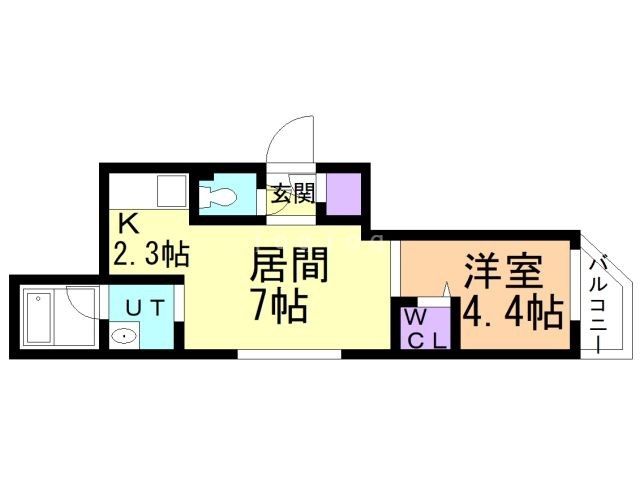 札幌市北区北十六条西のマンションの間取り