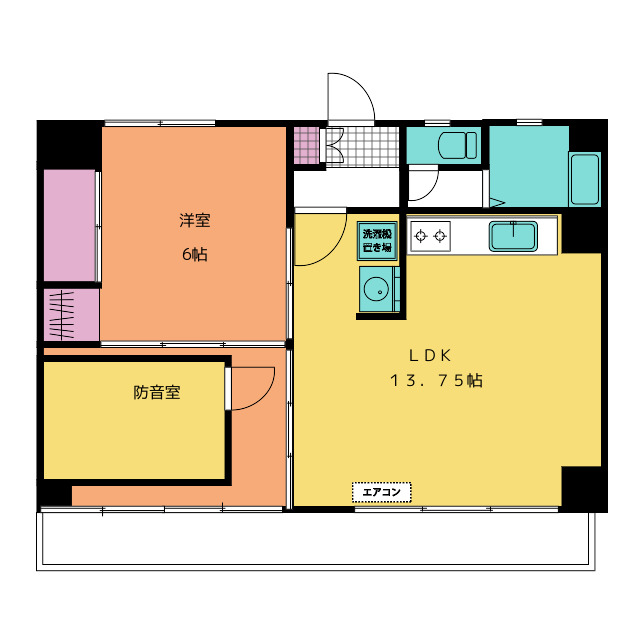 横山ハイツの間取り