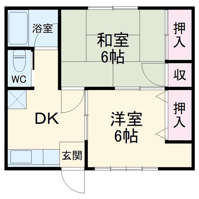 横須賀市長瀬のアパートの間取り