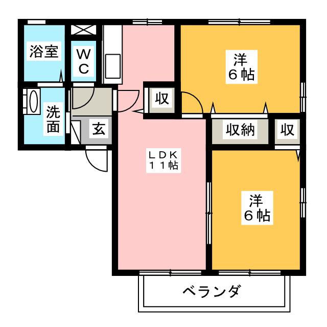 ヴィラ南雲Ｂの間取り