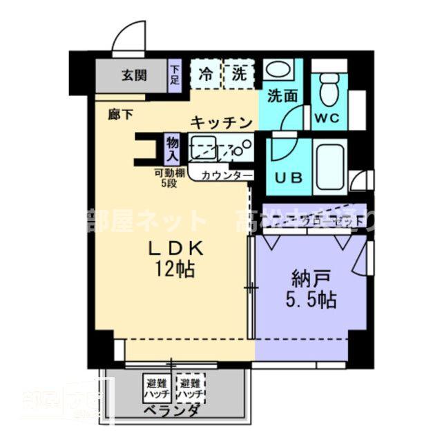 コリドール中央の間取り