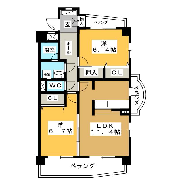 グリーンパーク榎木の間取り