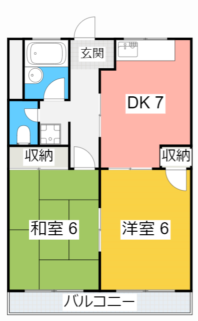 安城市二本木新町のアパートの間取り