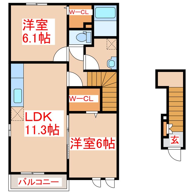 パークサイドＫの間取り