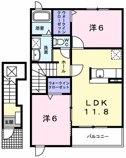 吾川郡いの町のアパートの間取り