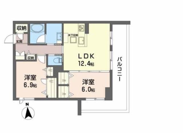 仙台市太白区大野田のマンションの間取り