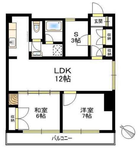 プラーズ見花山の間取り