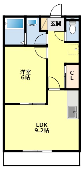 豊田市西中山町のマンションの間取り