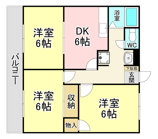 【ヴェルヌーブ・ケイの間取り】