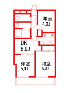 横浜市南区中村町のマンションの間取り