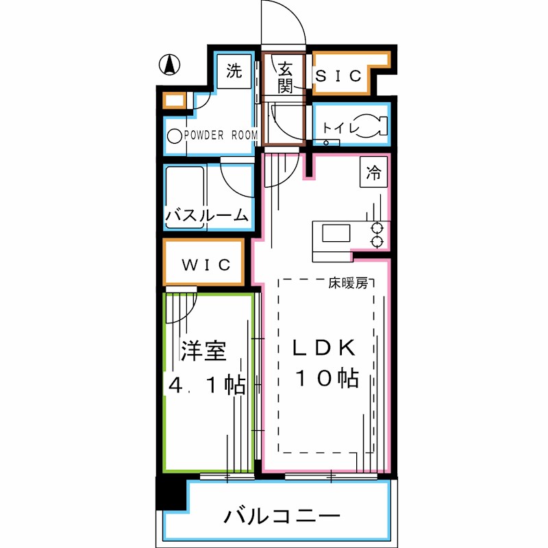 杉並区阿佐谷南のマンションの間取り